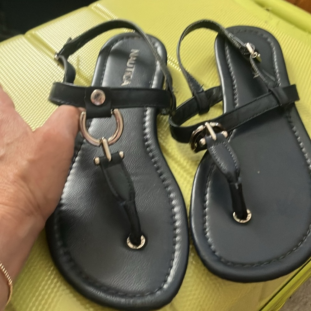 Nautica Navy & Silver Sandals